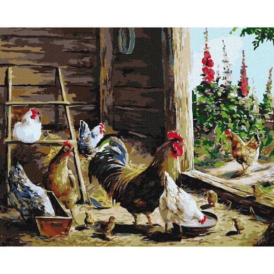 Chicken Coop Painting by Numbers Kit